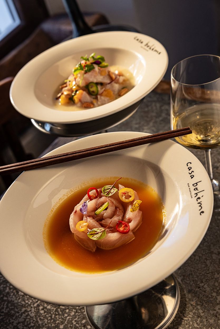 Tiradito e ceviche